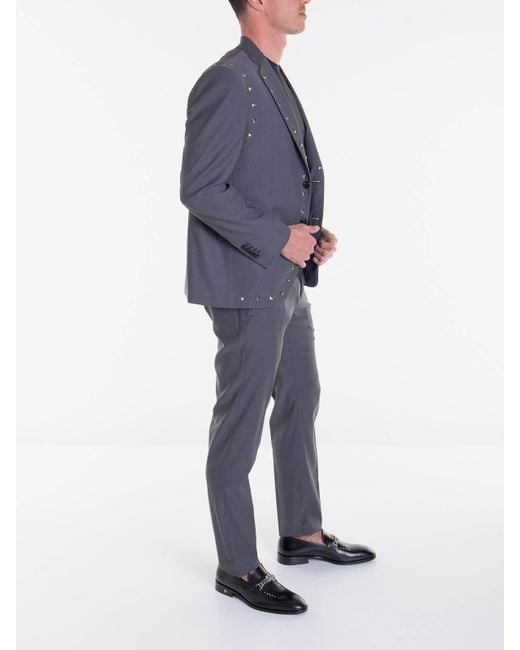 John Richmond Blue Button Long Sleeve Jacket for men