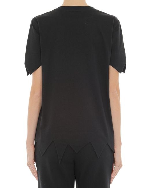 Moschino Black Carved Stones Logo T-Shirt