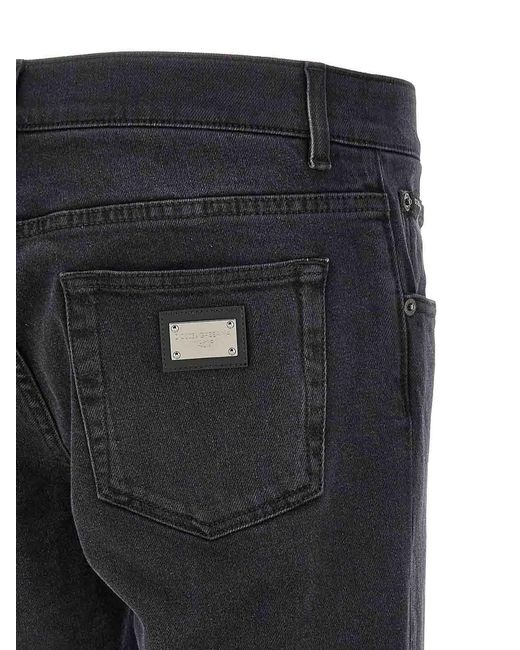 Dolce & Gabbana Blue Stretch Jeans for men