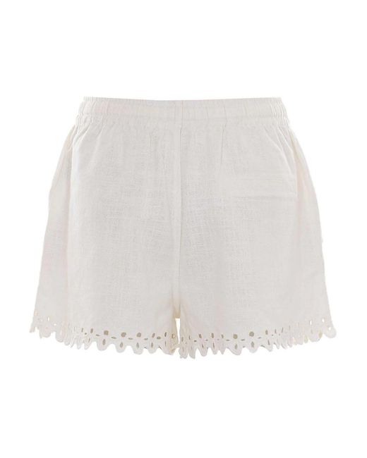 Isabel Marant White Ivory Balyme Shorts