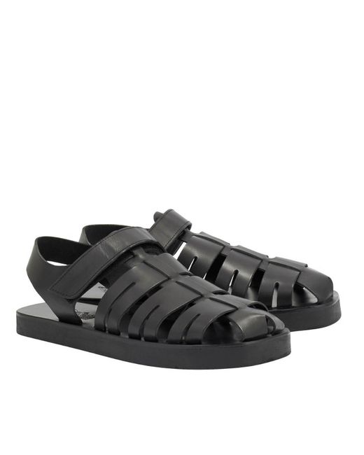 Ancient Greek Sandals Black Tilemachos Sandals for men