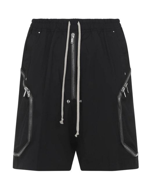 Rick Owens Black Heizer Bela Shorts for men