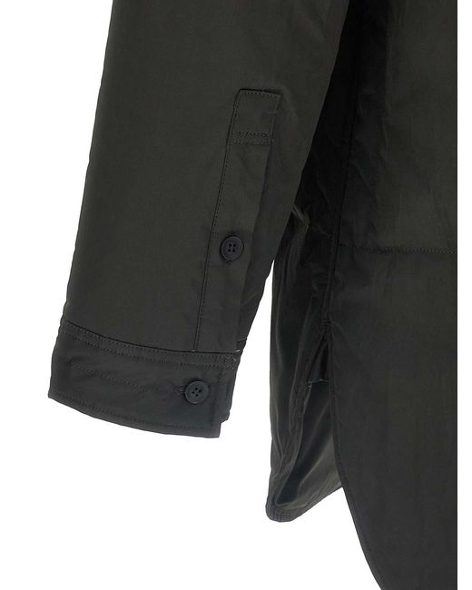 Yohji Yamamoto Black Padded Overshirt for men