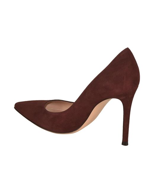 Gianvito Rossi Brown Court Shoes