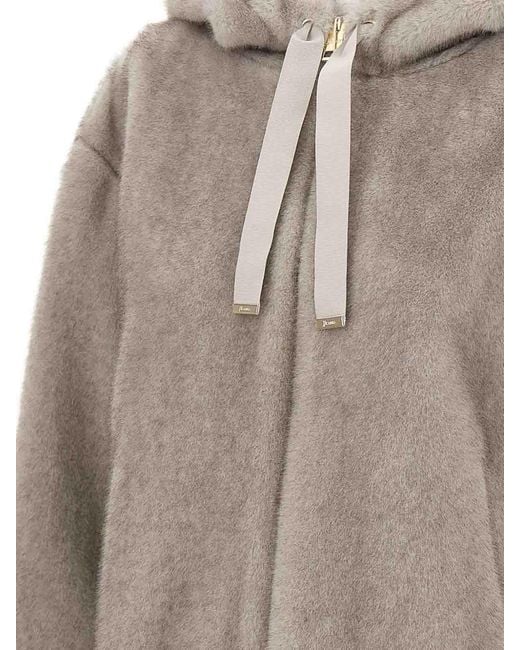Herno Gray Tailored Coat With Classic Silhouette