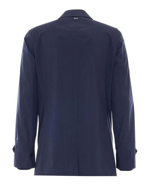 Herno Blue Rain Jacket for men