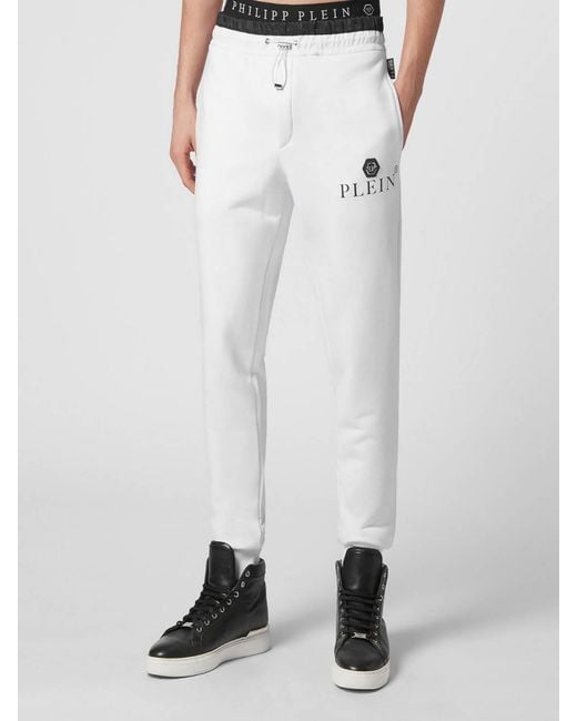 Philipp Plein White Jump Sweats