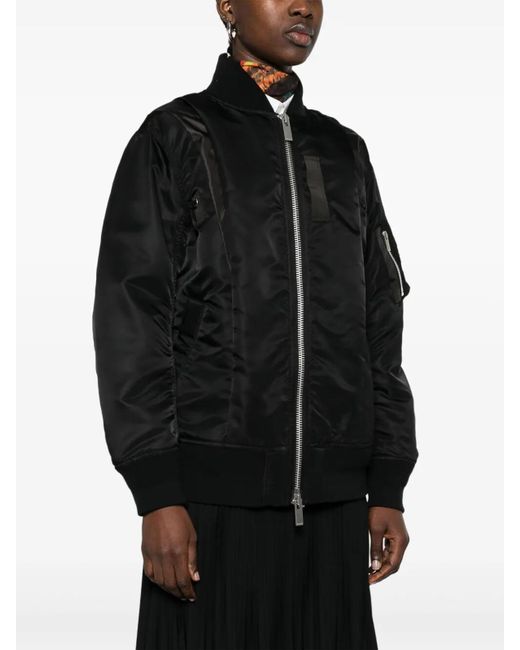 Sacai Black Nylon Twill Blouson