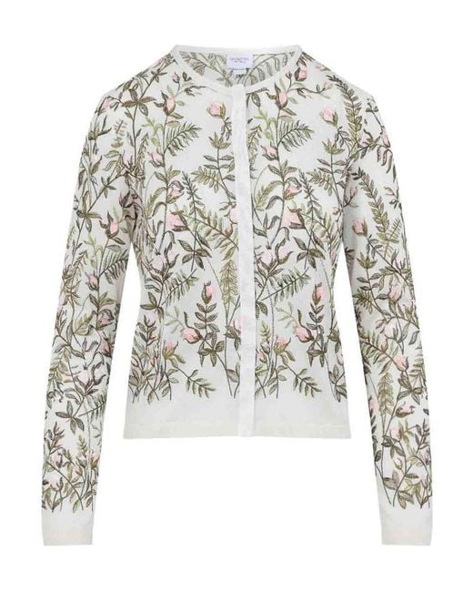 Giambattista Valli White Cashmere And Silk Cardigan