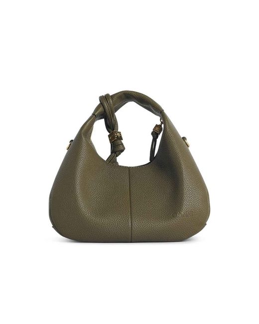 Ganni Green Eco Leather Mini Hobo Bag