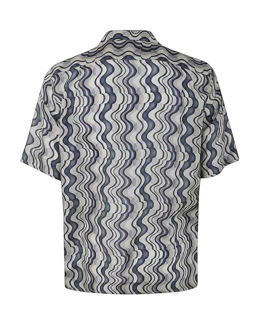 Dries Van Noten Gray Silk Shirt for men