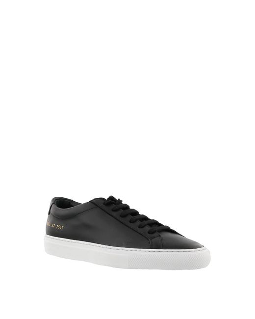 Common Projects Black Leather Low-top Sneakers