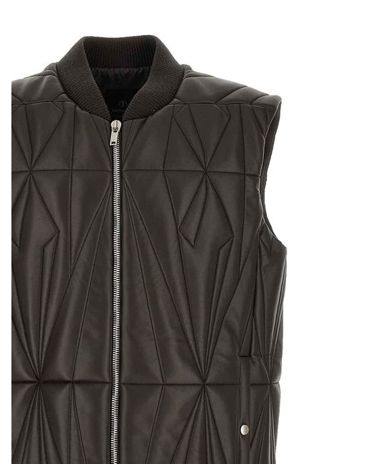 Rick Owens Brown Moncler + Vest for men