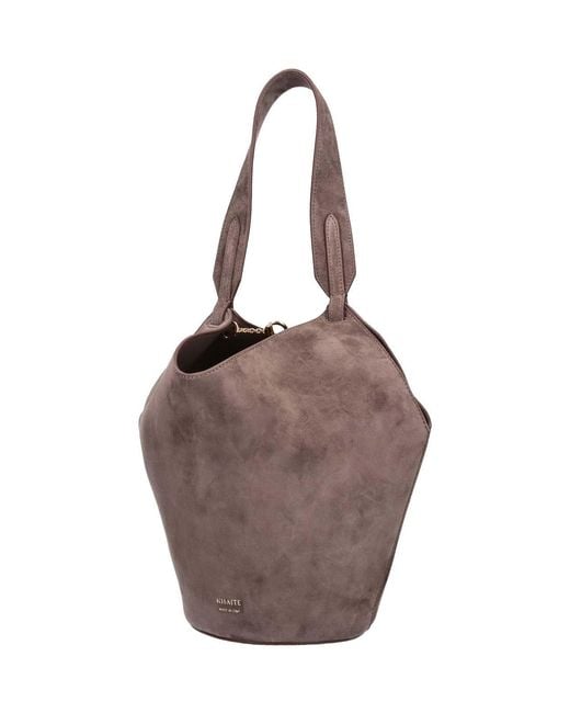 Khaite Brown Mini Lotus Tote Bag