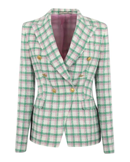 Tagliatore Green Double-breasted Jacket