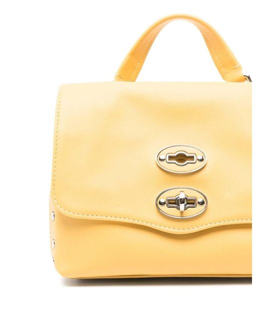 Zanellato Metallic Postina Saeta Baby Leather Handbag