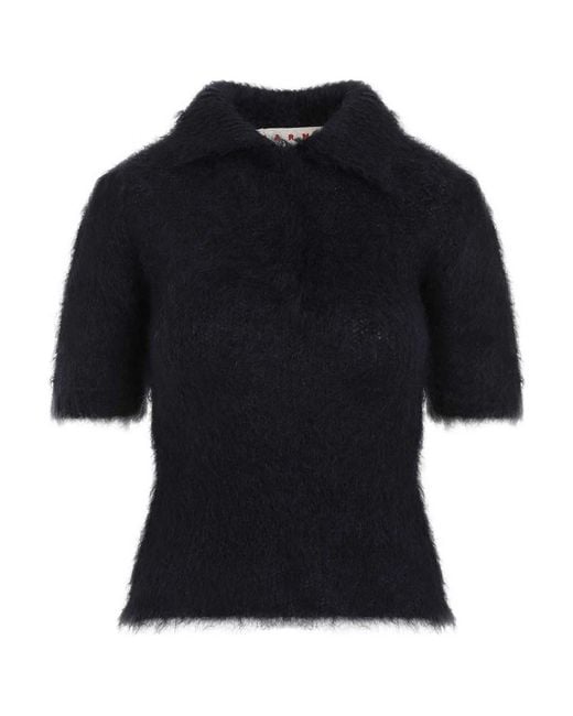 Marni Black Mohair Polo