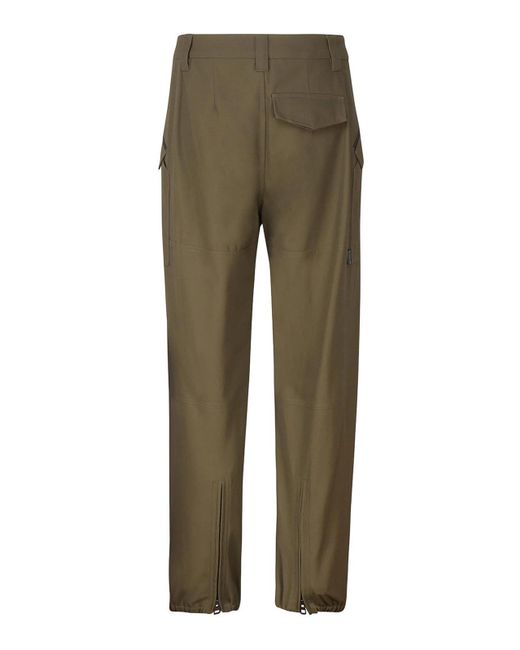 Loewe Green Cotton Cargo Trousers for men
