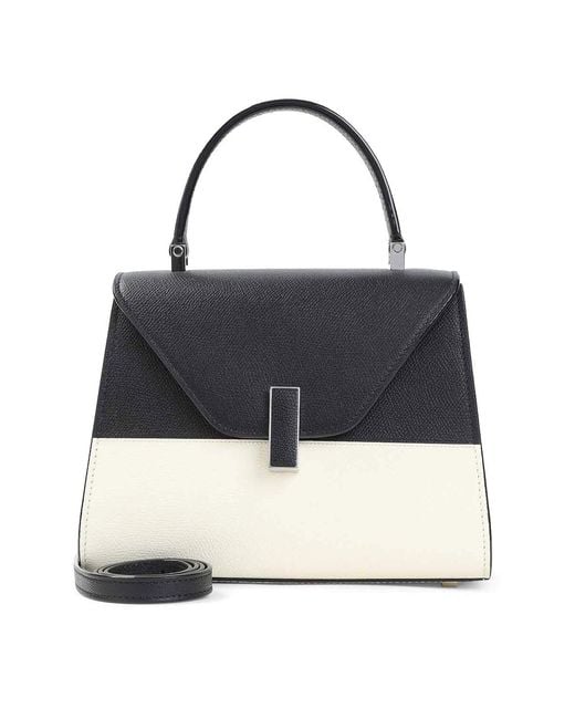 Valextra Blue Mini Iside Intarsio