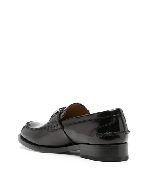 Versace Black Calfskin Loafers for men