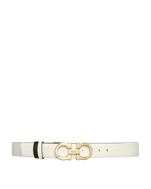 Ferragamo belt 2025 white gold