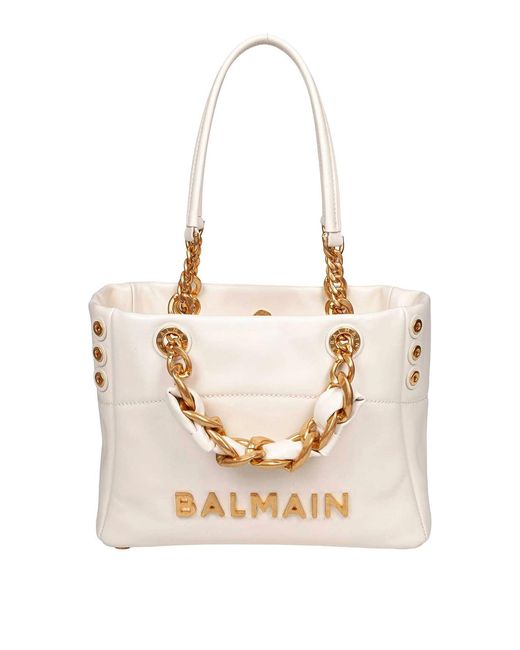 Balmain White Handbag 1945 Small