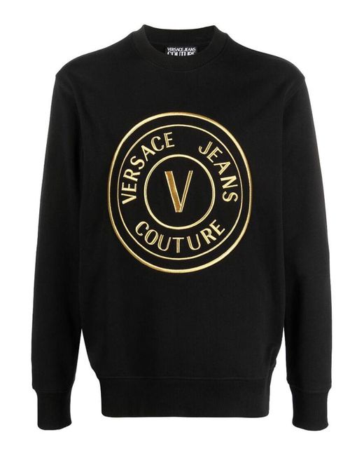 Versace Gray Embroidered-logo Sweatshirt for men