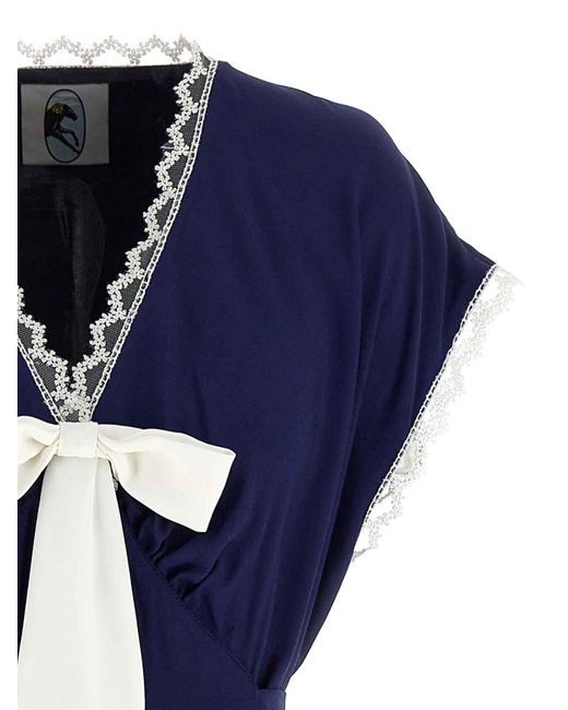 Sleeper The Bow Dress in Blue | Lyst