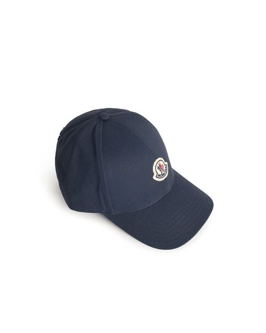 Moncler Blue Cotton Cap for men