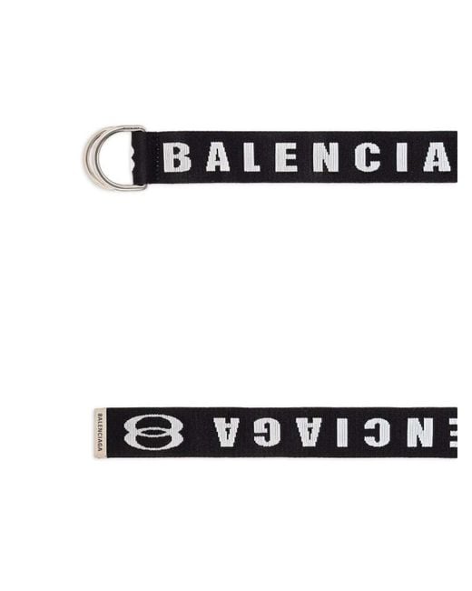Balenciaga White D Ring Belt for men