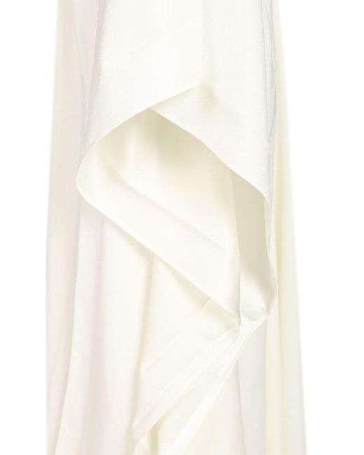 ‎Taller Marmo White Ivory Lace-Up Cady Dress