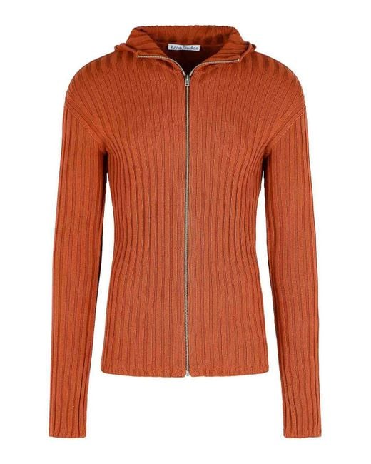 Acne Orange Brick Cotton Sweatshirt for men