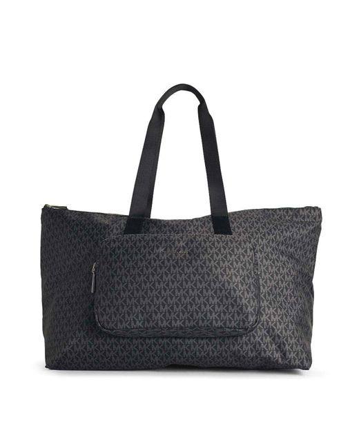 Michael Kors Black Tanner Large Reversible And Foldable Tote Bag