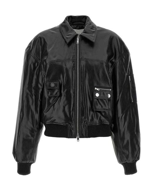 Ganni Black '7093 Future' Bomber Jacket