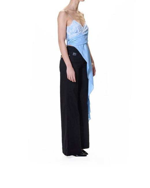 Moschino Blue Top Asimmetrico