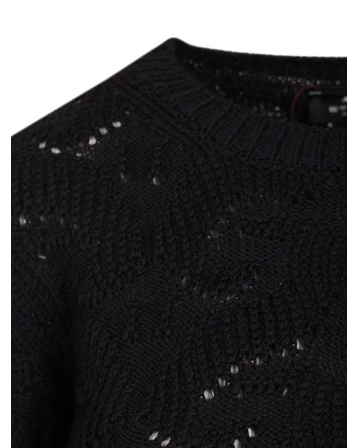 Etro Black Paisley Sweater