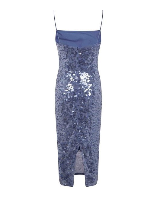 Ralph Lauren Blue Woven Midi Dress