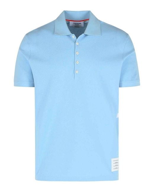 Thom Browne Blue Polo Shirt for men