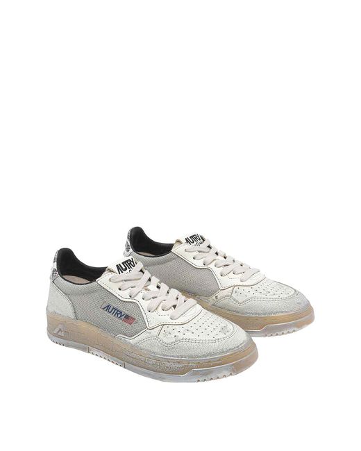 Autry Gray Super Vintage Medalist Sneakers
