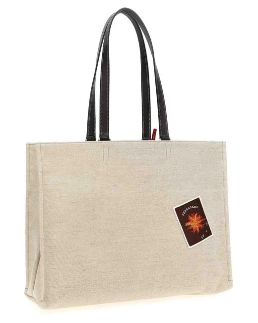 Ferragamo Natural Tote Bag L Shopping Bag