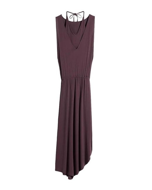 Lemaire Purple Double Layer Drape Dress