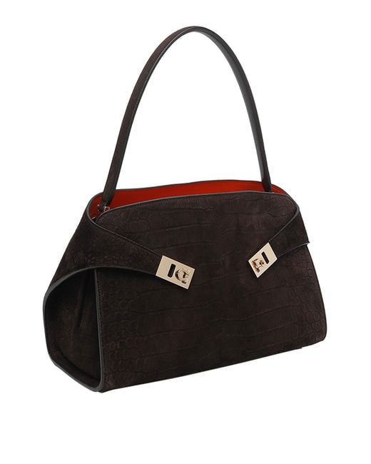 Ferragamo Black Small Hug Shoulder Bag