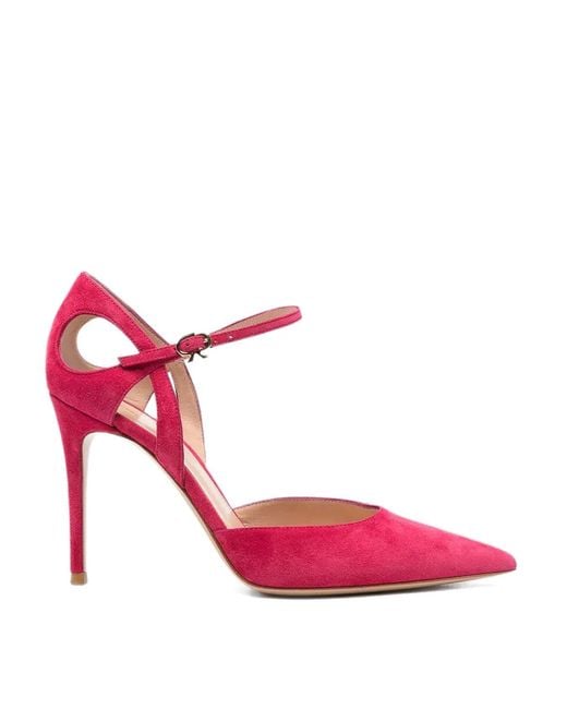 Gianvito Rossi Pink Camoscio Suede Leather T 095 Pump