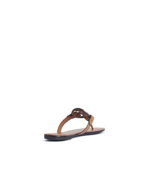 Tory Burch Brown Miller Sandals With