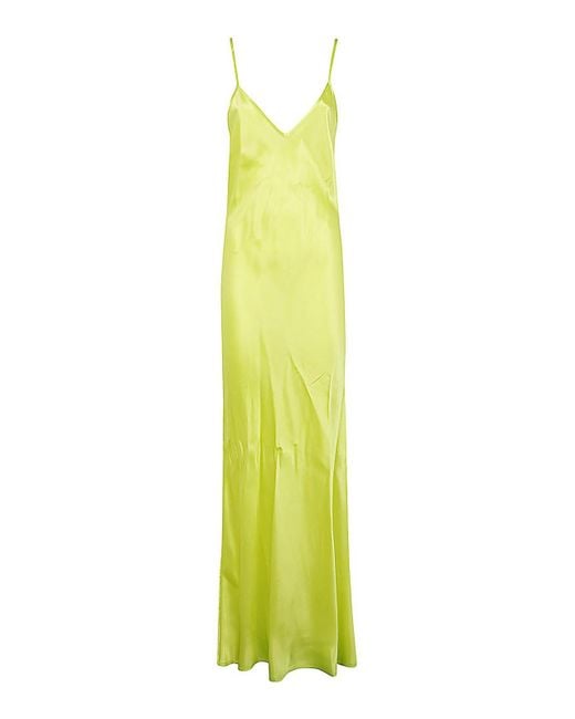 Pierre Louis Mascia Green Silk Slip Dress
