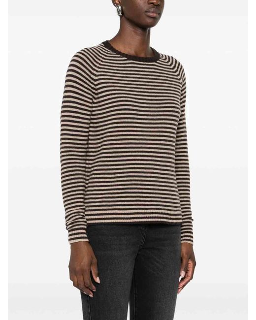 Base London Brown Striped Wool Sweater