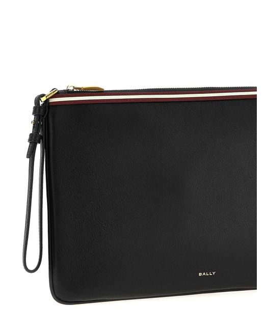 Bally Black Code Wristlet Clutch