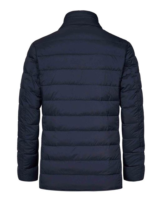 Herno Blue La Giacca Quilted Nylon Down Jacket for men