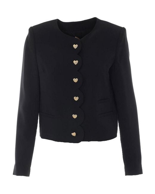 Twinset Blue Heart Buttons Jacket