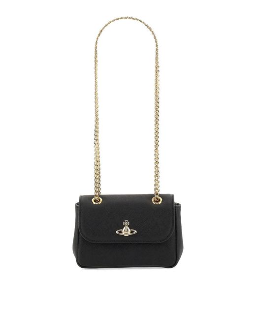 Vivienne Westwood White Victoria Small Bag With Chain